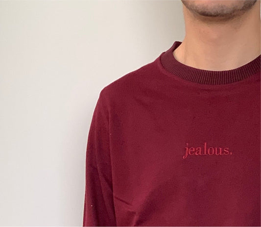 Burgundy Unisex Sweatshirt - MOOD (Jealous)