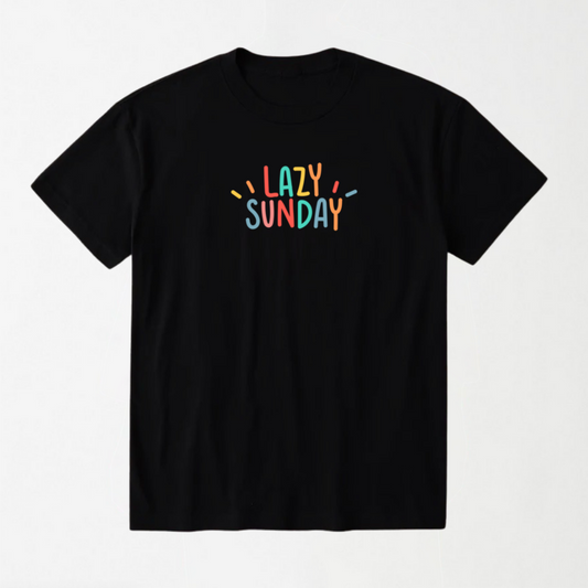 Lazy Sunday - Round Neck Unisex T-Shirt