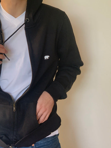 Black Zipper Hoodie