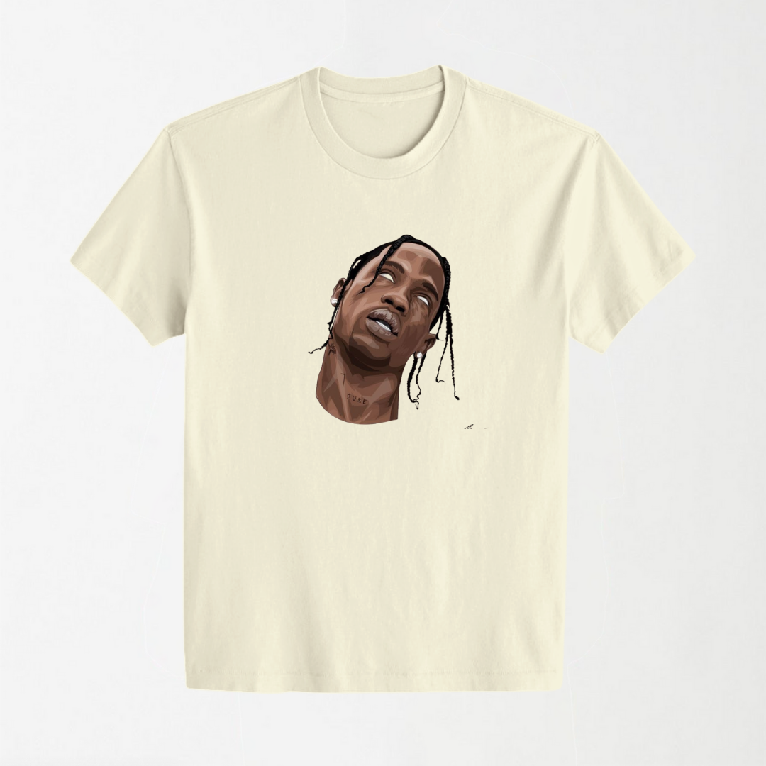 Travis Scott 1 - Off White Round Neck Unisex T-Shirt