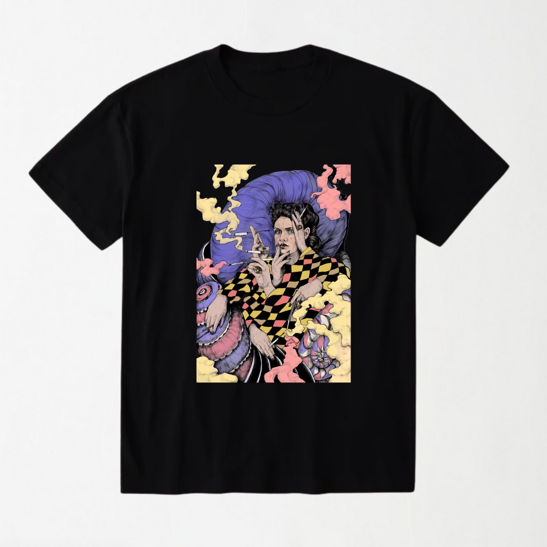 Smokey - Black Round Neck Unisex T-Shirt