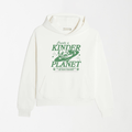 Kinder Planet - White Graphic Hoodie S - Premium Unisex | LEKSI Pakistan