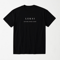 LEKSI Unisex Signature T-Shirt - Black with High Density Printing S - Premium Unisex Graphic T-Shirt | LEKSI Pakistan
