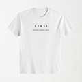 LEKSI Unisex Signature T-Shirt - White with High Density Printing S - Premium Unisex Graphic T-Shirt | LEKSI Pakistan