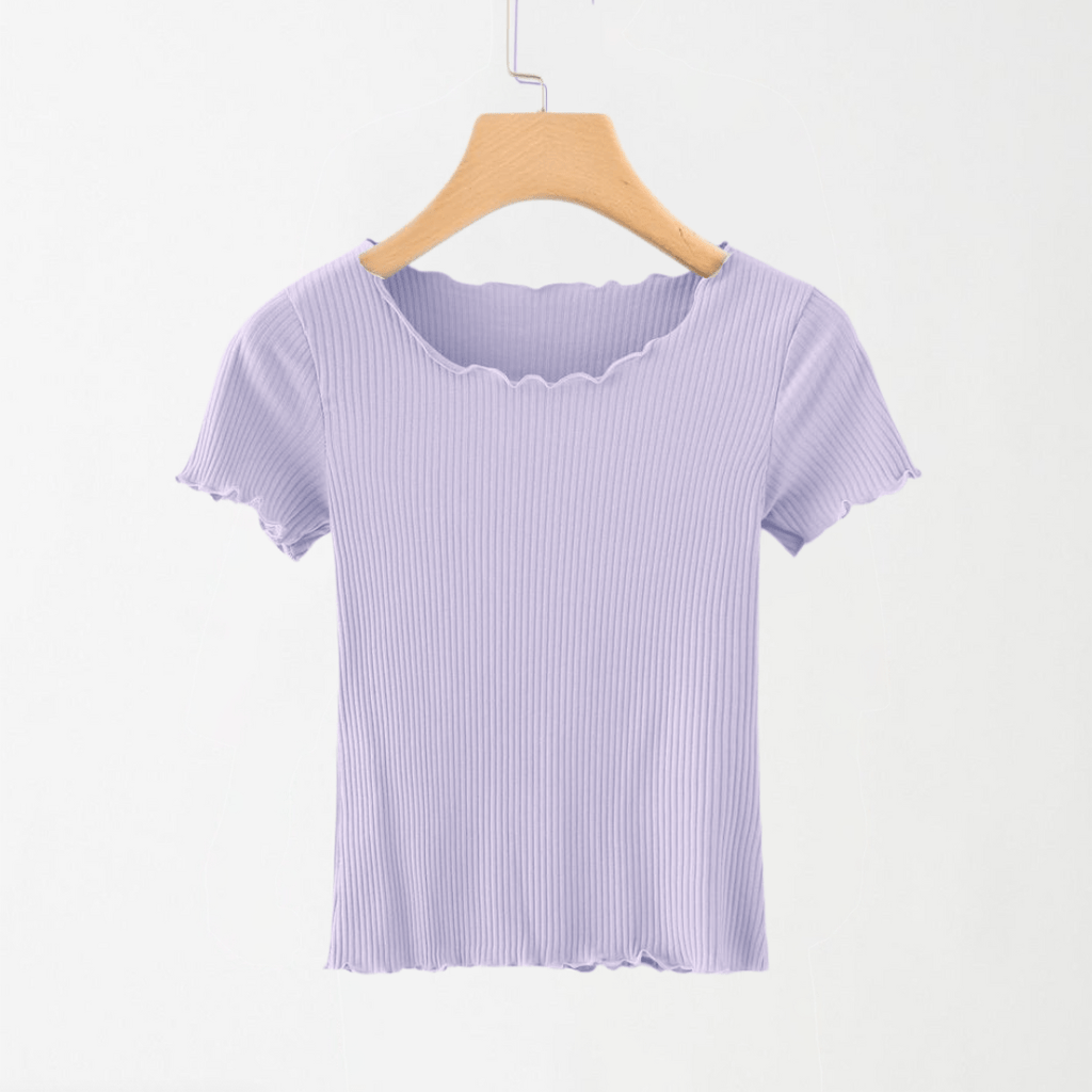 Lilac Ribbed Shirt XXS - Premium Unisex Lettuce | LEKSI Pakistan