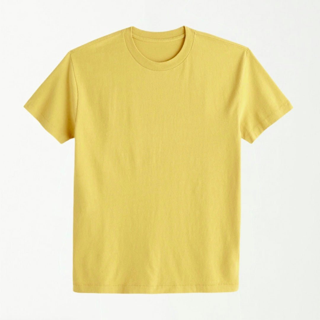 Mustard Yellow - Plain Round Neck Unisex T-Shirt XS - Premium Unisex | LEKSI Pakistan