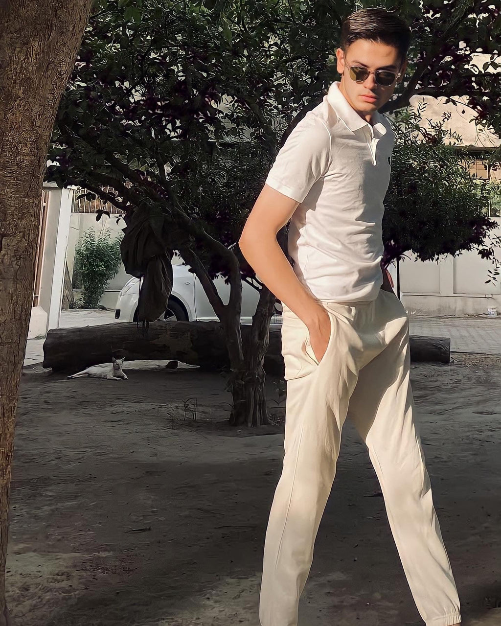 Off White Unisex Sweatpants - French Terry (Summer - Friendly) XS - Premium Unisex Sweatpants | LEKSI Pakistan