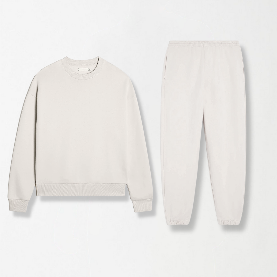 Off White Unisex Sweat Set