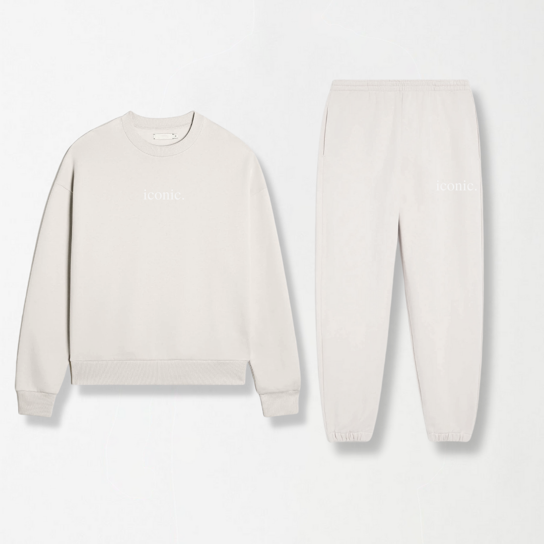 Off White Unisex Sweat Set - MOOD (Iconic)