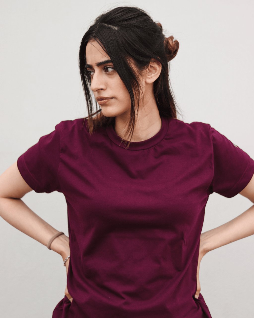 Purple - Plain Round Neck Unisex T-Shirt XXS - Premium Unisex | LEKSI Pakistan