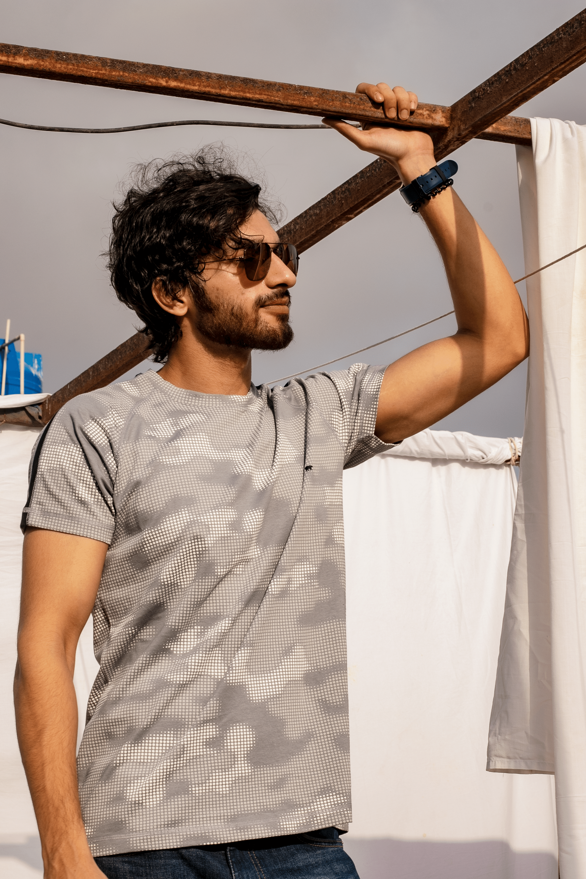 Silver Camo T-Shirt S - Premium Unisex | LEKSI Pakistan