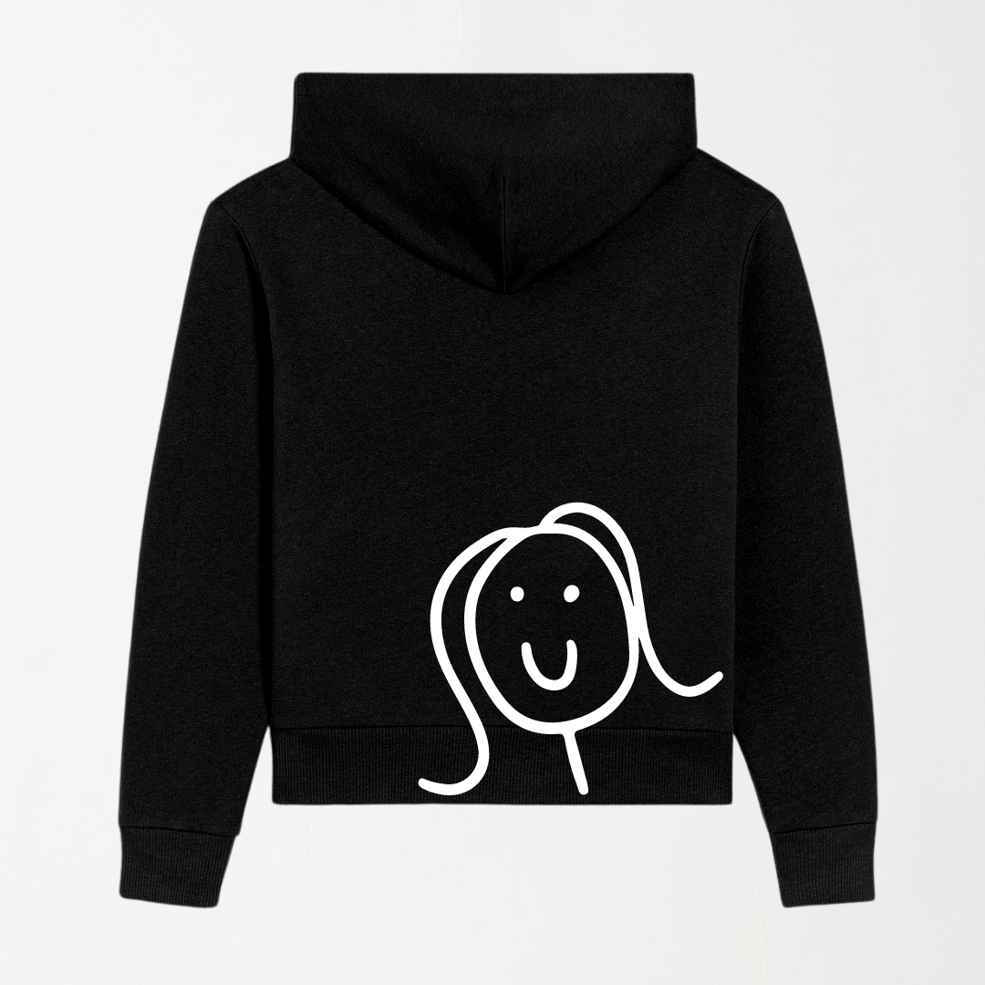 Stick Girl - Black Graphic Hoodie S - Premium Unisex | LEKSI Pakistan