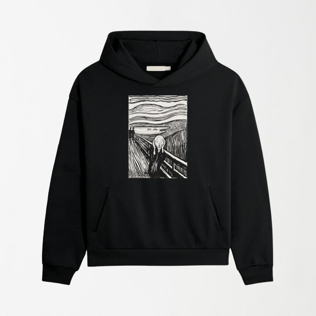 The Scream - Black Graphic Hoodie XS - Premium Unisex | LEKSI Pakistan