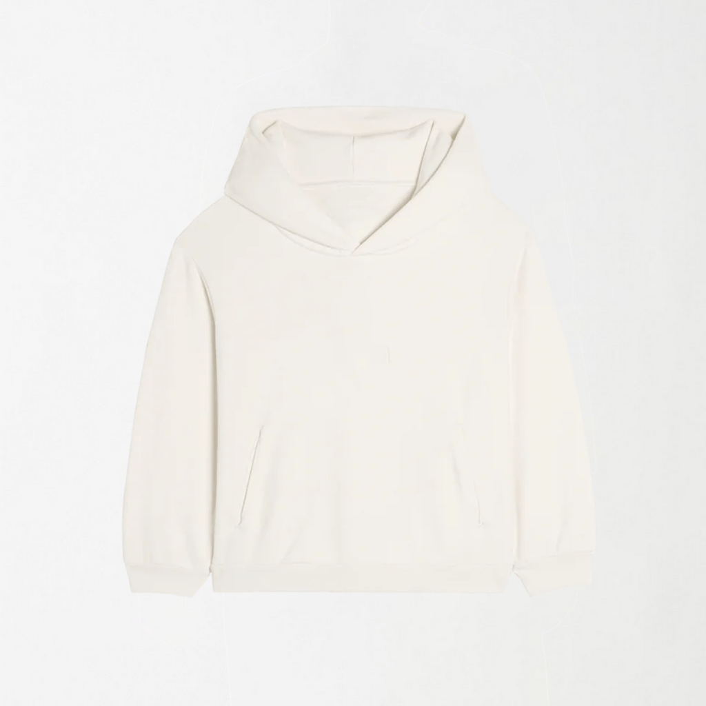 White Unisex Kids Hoodie 3 - 6 Months - Premium Unisex | LEKSI Pakistan