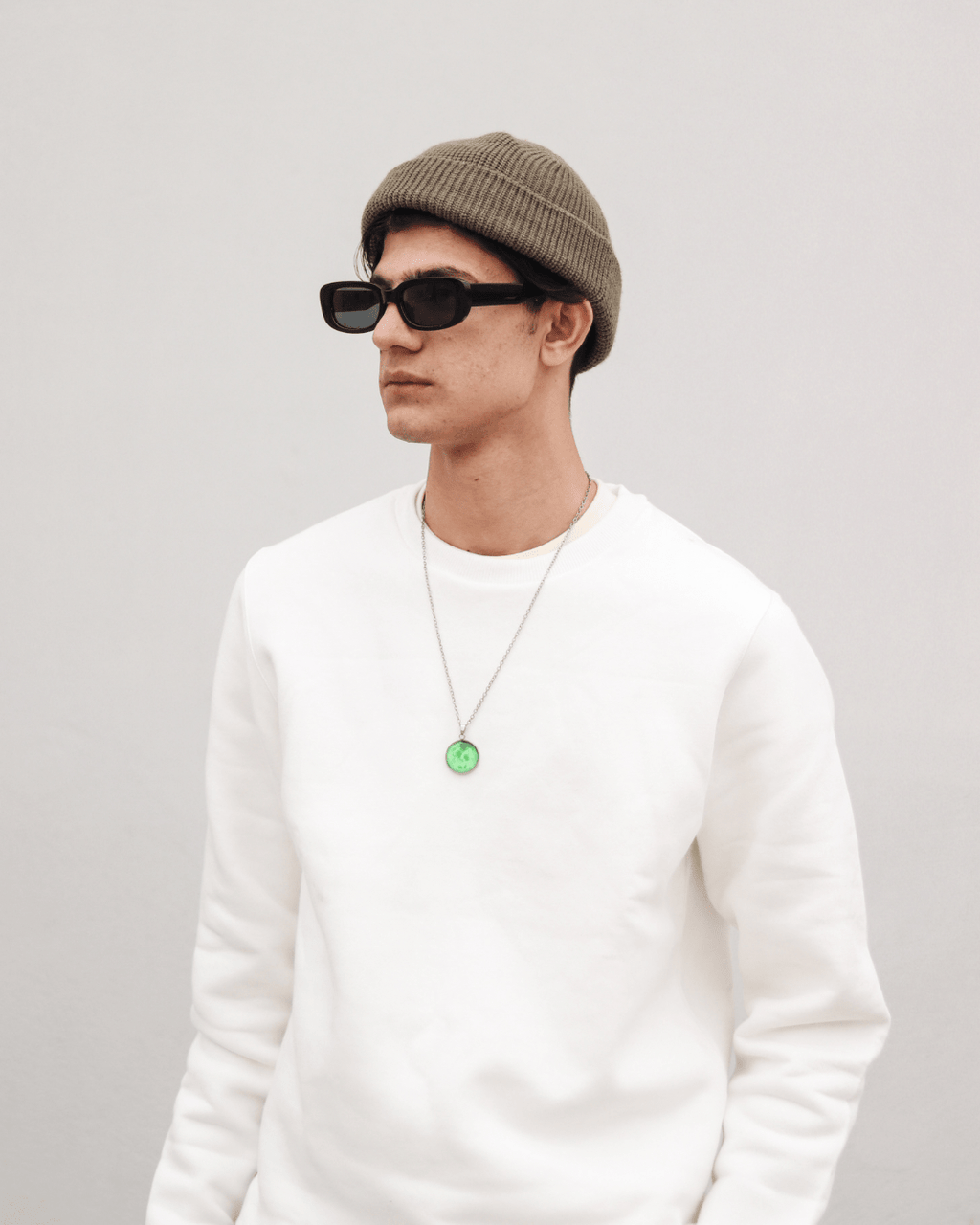 White Unisex Sweatshirt S - Premium Unisex | LEKSI Pakistan