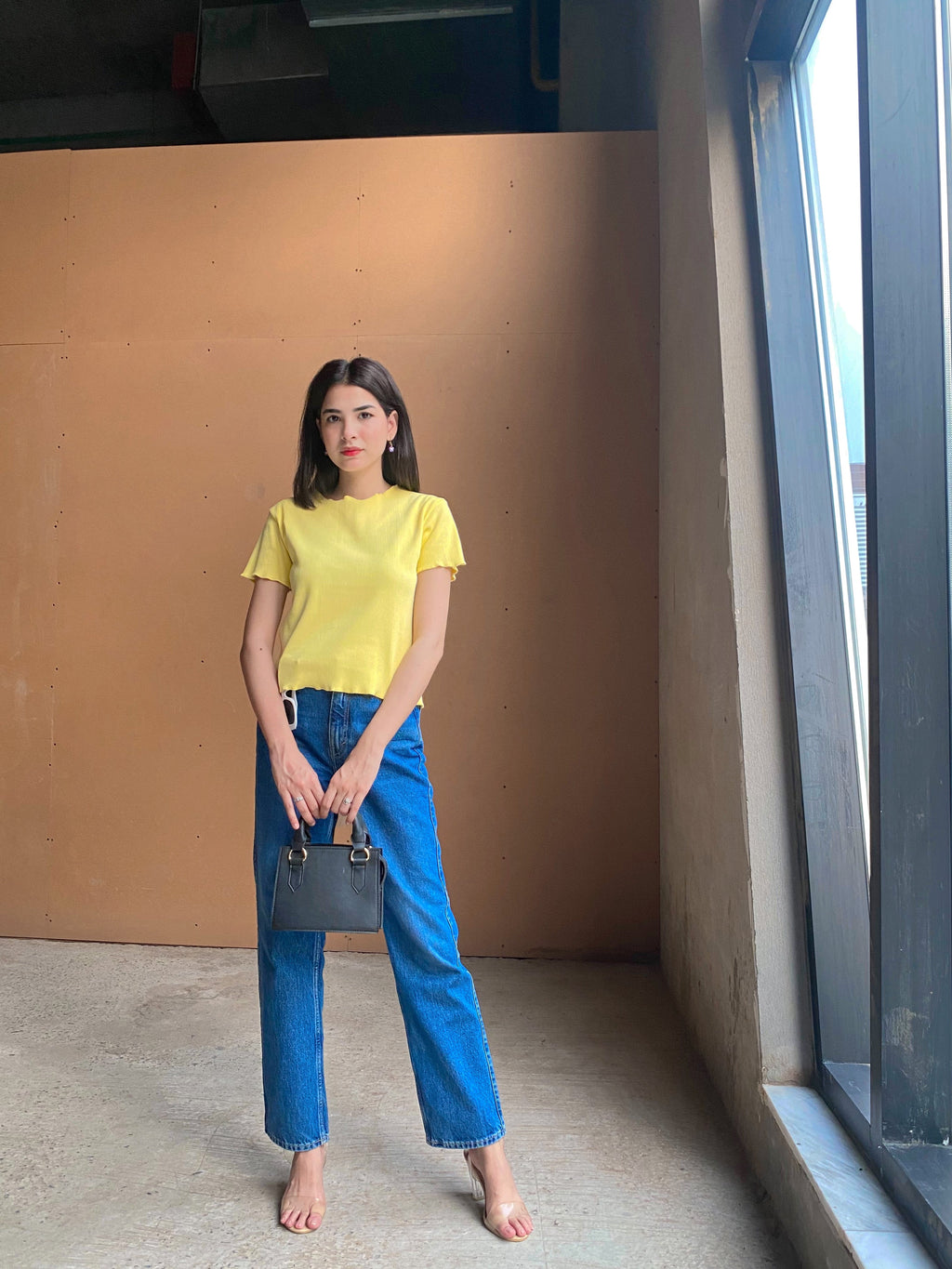 Yellow Ribbed Shirt XXS - Premium Unisex Lettuce | LEKSI Pakistan